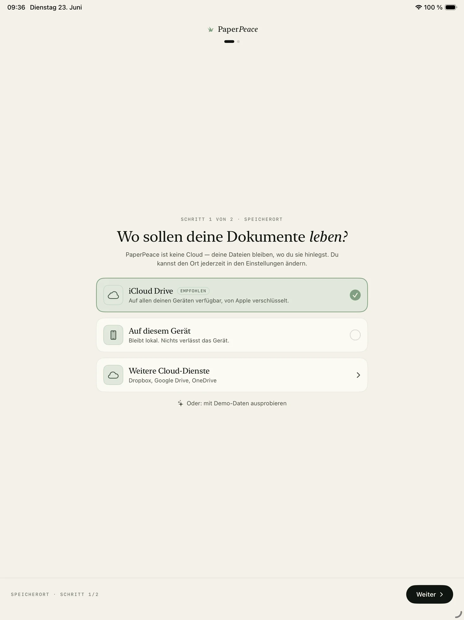 PaperPeace Screenshot